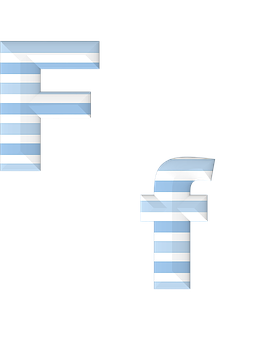 Striped Letter F Design