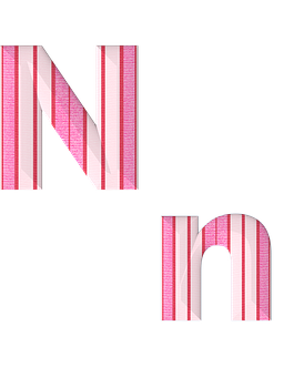 Striped Letter N Graphic