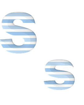 Striped Letter S Graphic