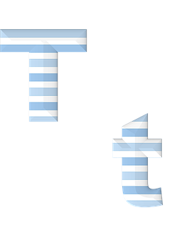 Striped Letter Tandt Design