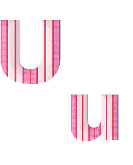 Striped Letter U Graphic