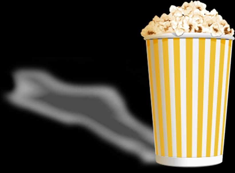 Striped Popcorn Cup Clipart