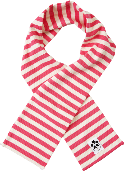 Striped Redand White Scarf