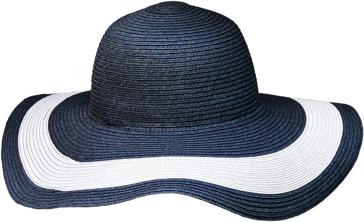 Striped Sun Hat Isolated