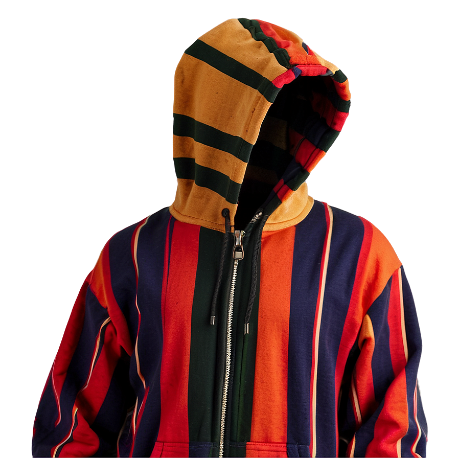 Striped Zip Up Hoodie Png Iji