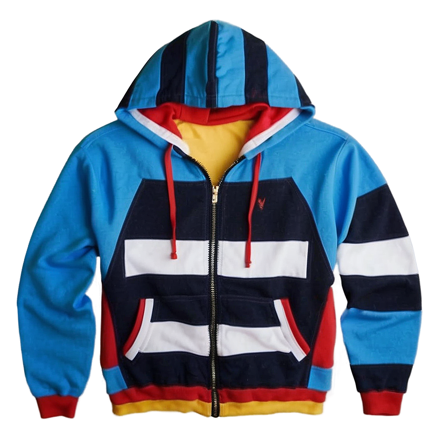 Striped Zip Up Hoodie Png Ttu