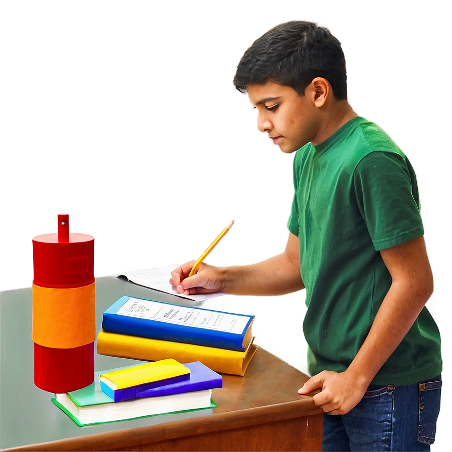 Student Doing Homework Png Ten85