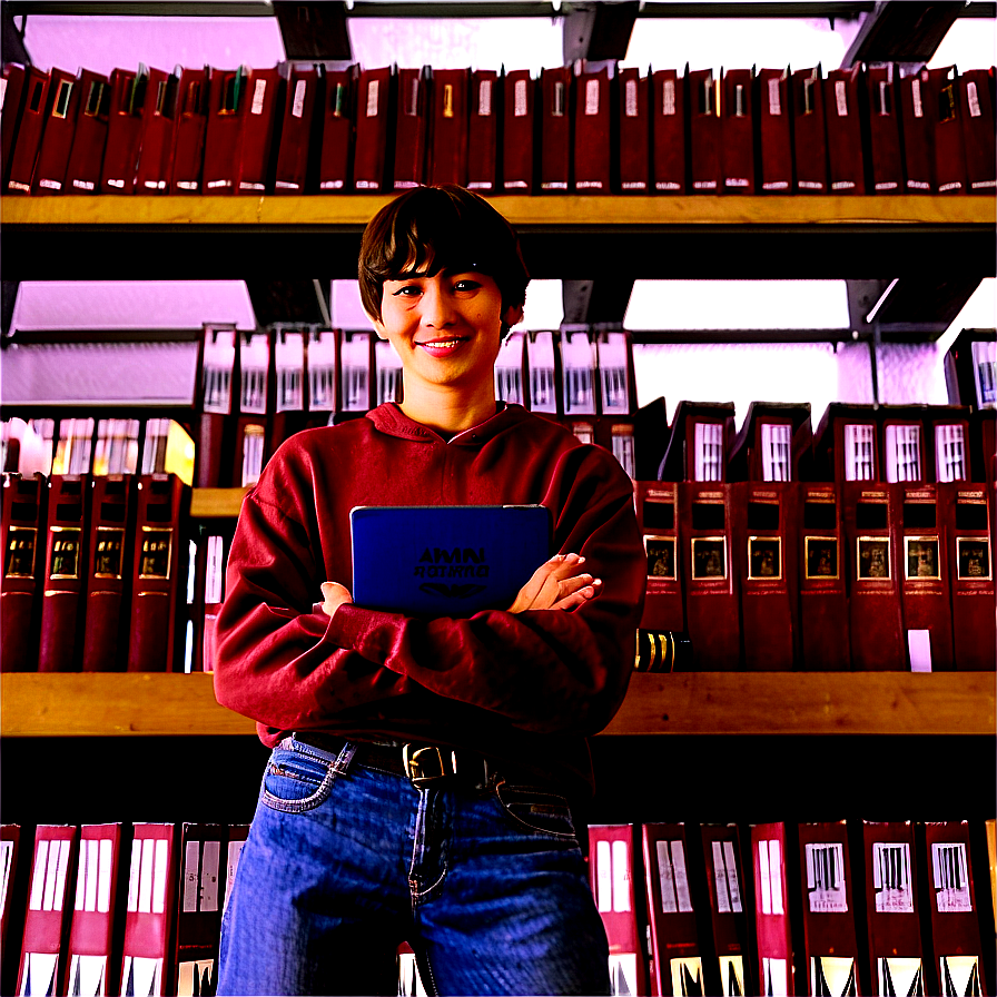 Student In Library Png Ldm