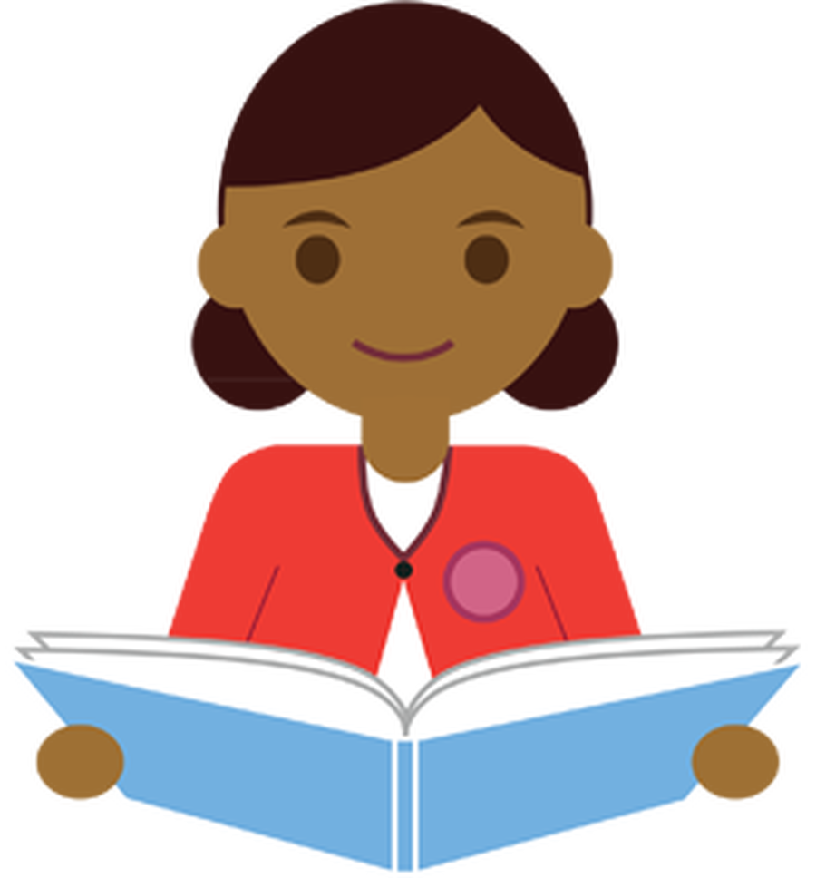 Student Reading Book Clipart