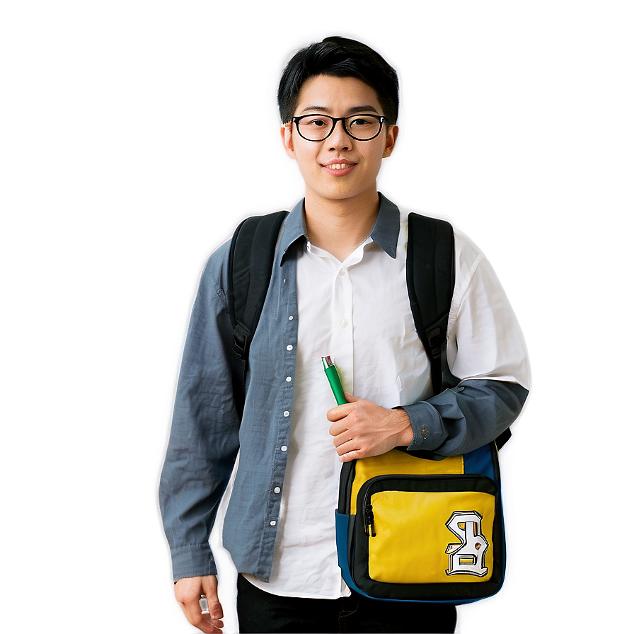 Student With Backpack Png Cin93