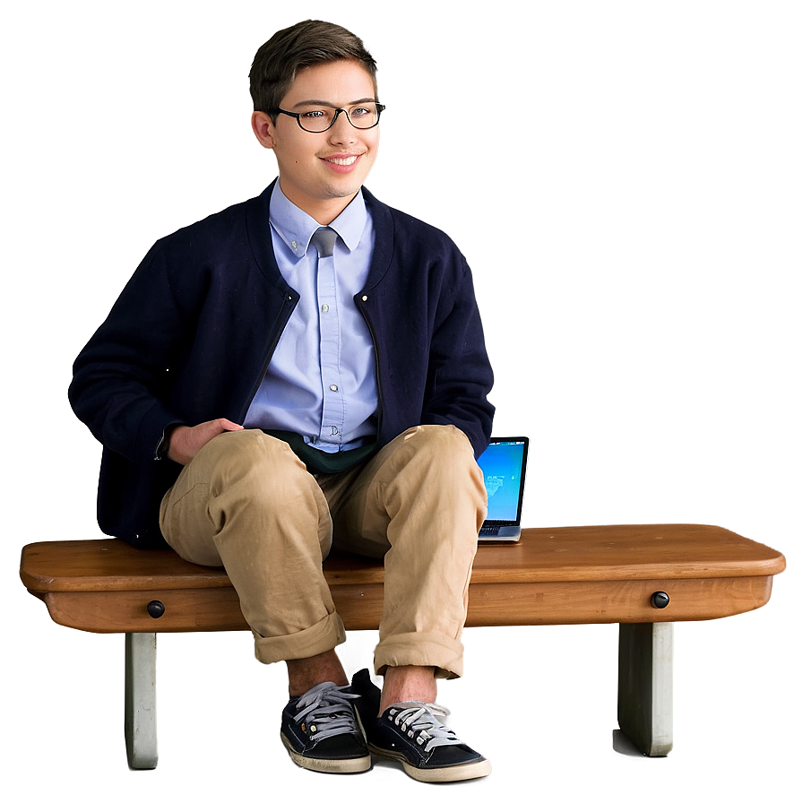 Student With Laptop Png 6