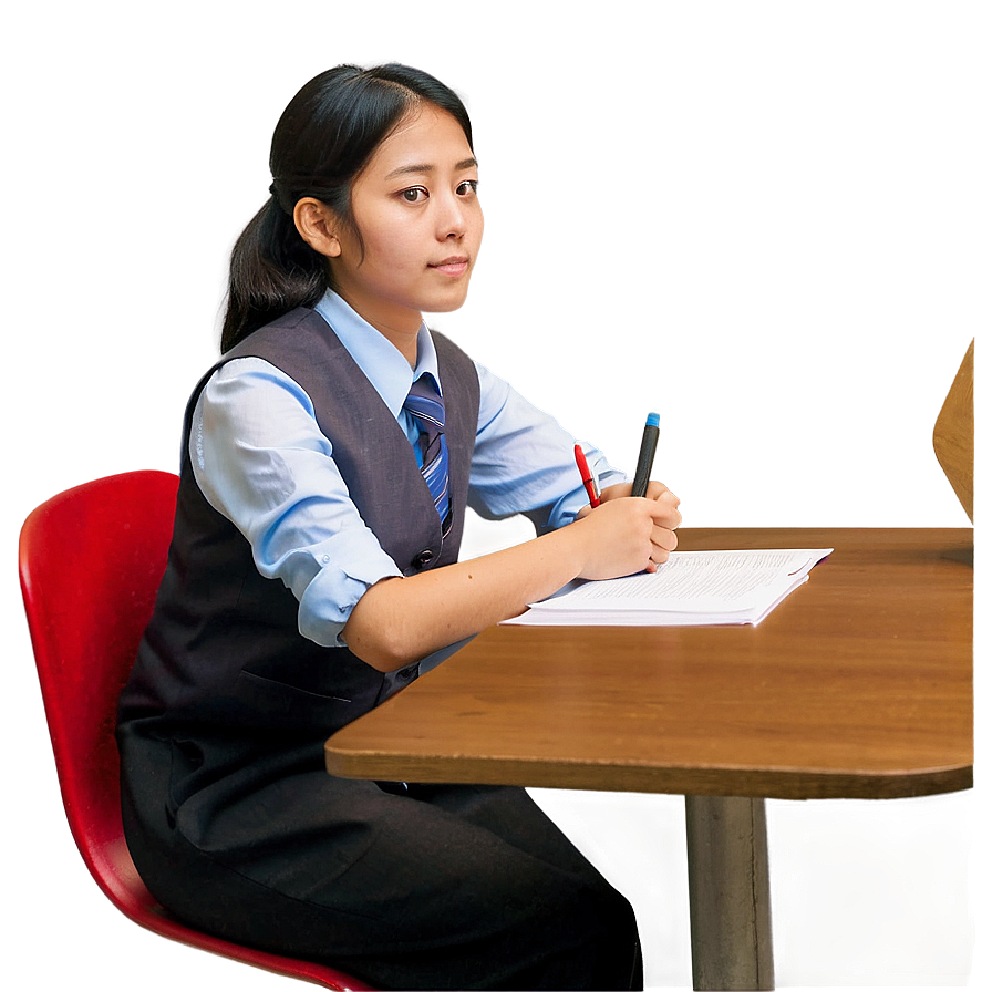 Student Writing Exam Png 06122024