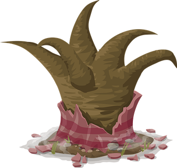 Stump_with_ Plaid_ Shirt_and_ Fallen_ Petals