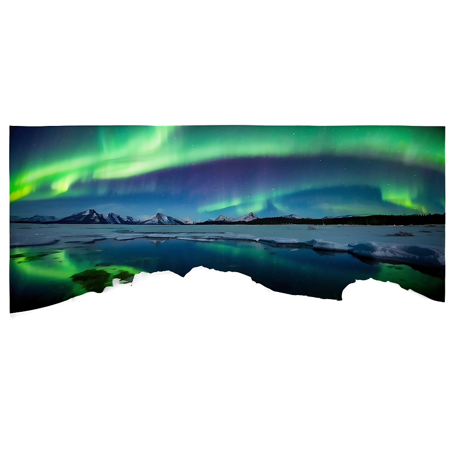 Stunning Aurora Boreal Panorama Png Nal