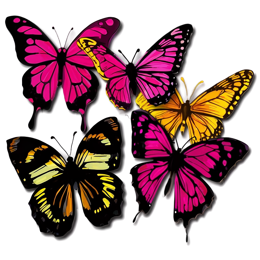 Stunning Pink Butterfly Art Png 06212024