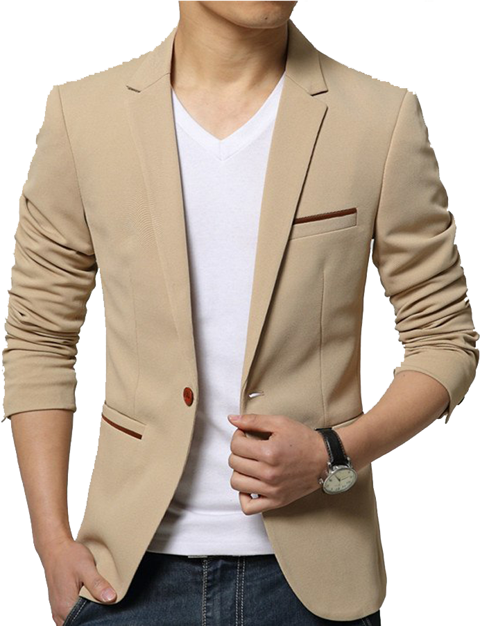 Stylish Beige Blazer Mens Fashion