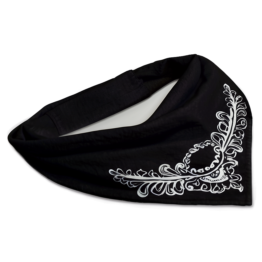 Stylish Black Bandana Png 06122024