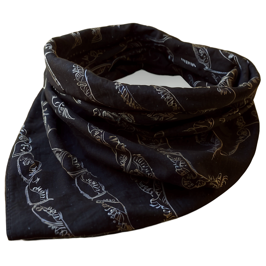 Stylish Black Bandana Png Wof48