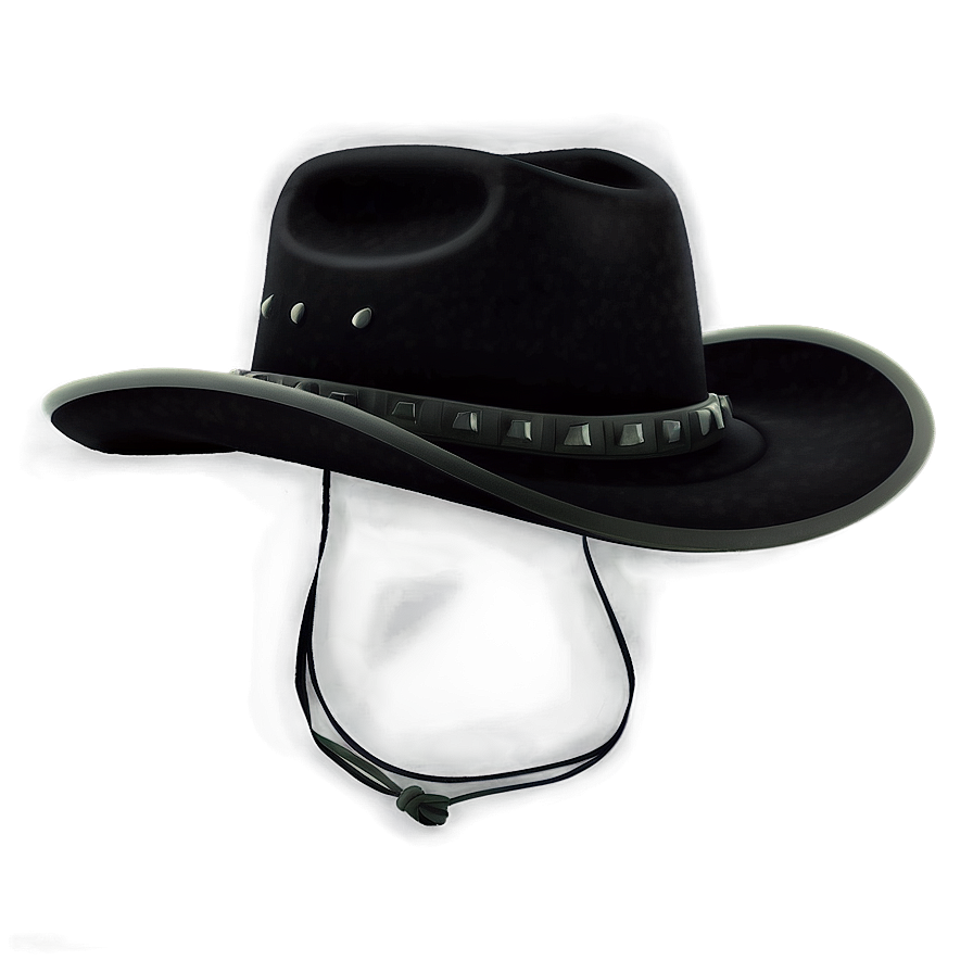 Stylish Black Cowboy Hat Png Ear36