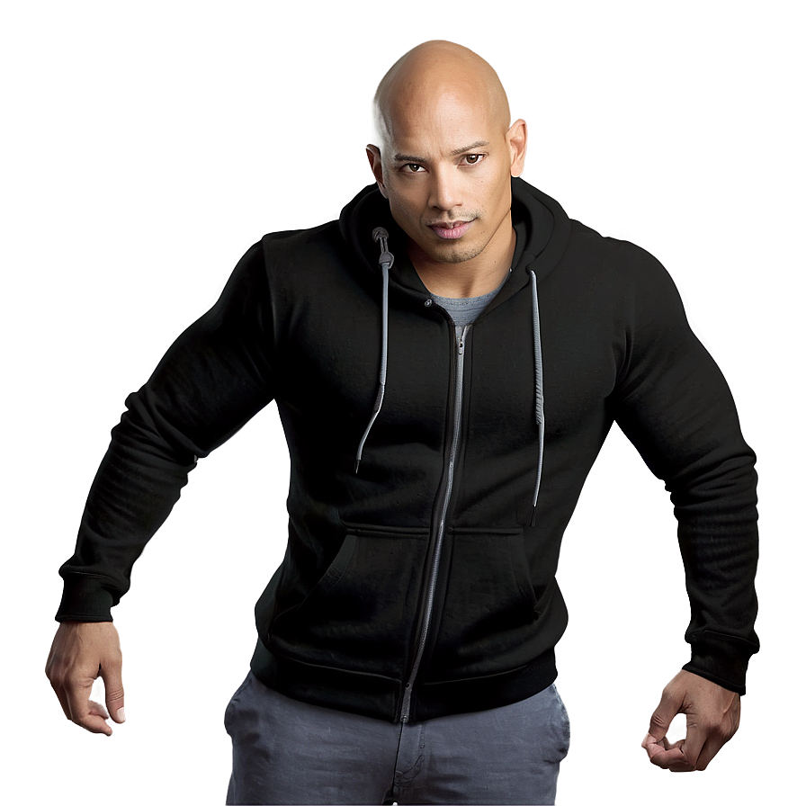 Stylish Black Hoodie Png Yku14