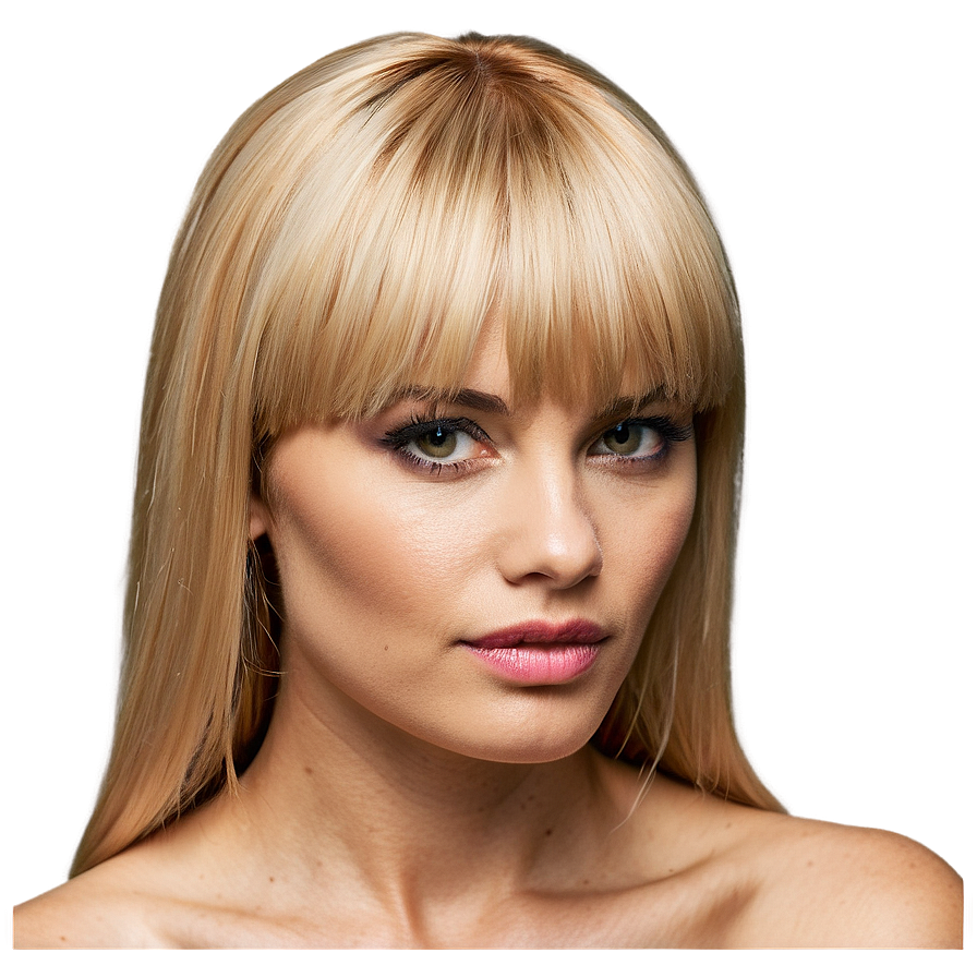 Stylish Blonde Bangs Look Png Mhl79