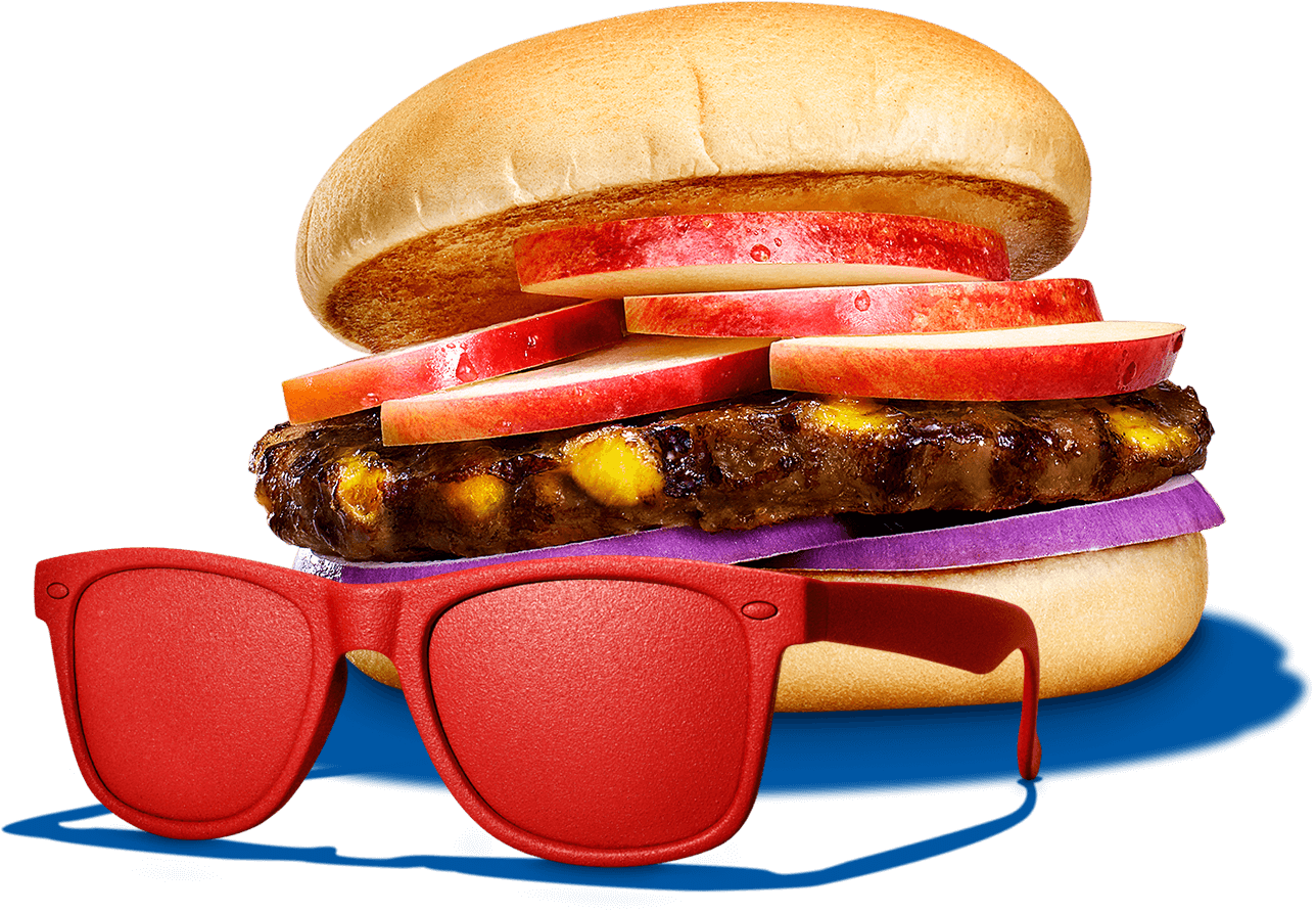 Stylish Burger With Sunglasses