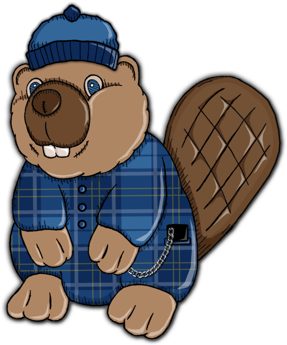 Stylish Cartoon Beaver