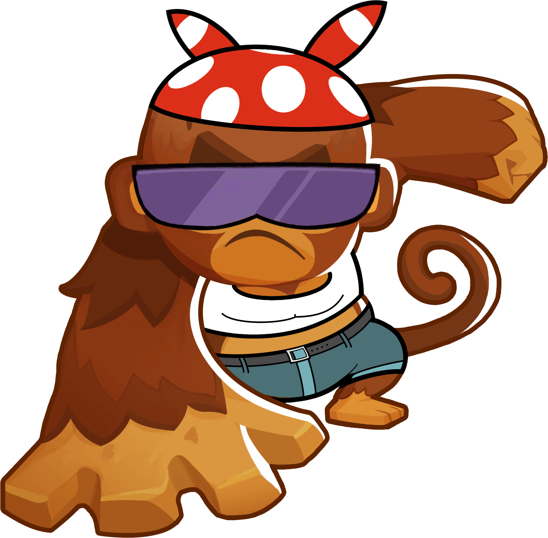 Stylish Cartoon Monkeywith Sunglasses