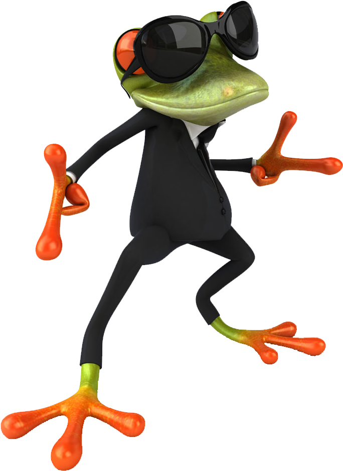 Stylish Frog Character Walking