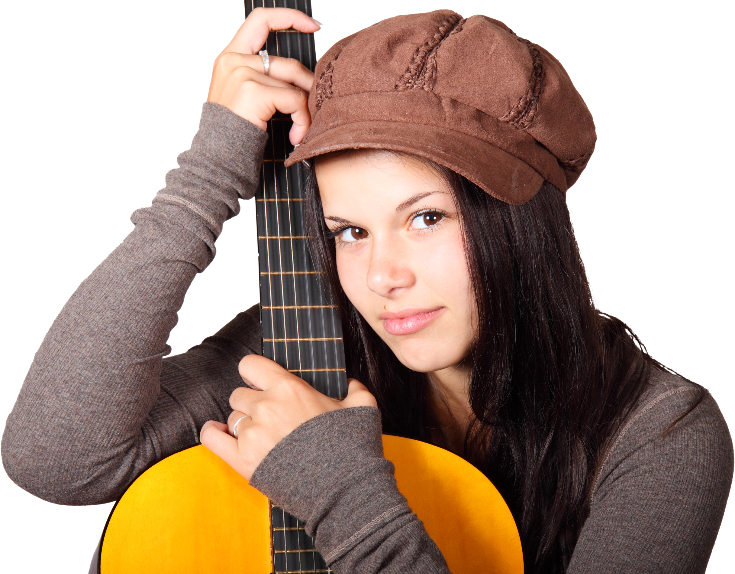 Stylish Guitaristwith Cap