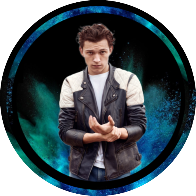 Stylish Man Leather Jacket Cosmic Backdrop