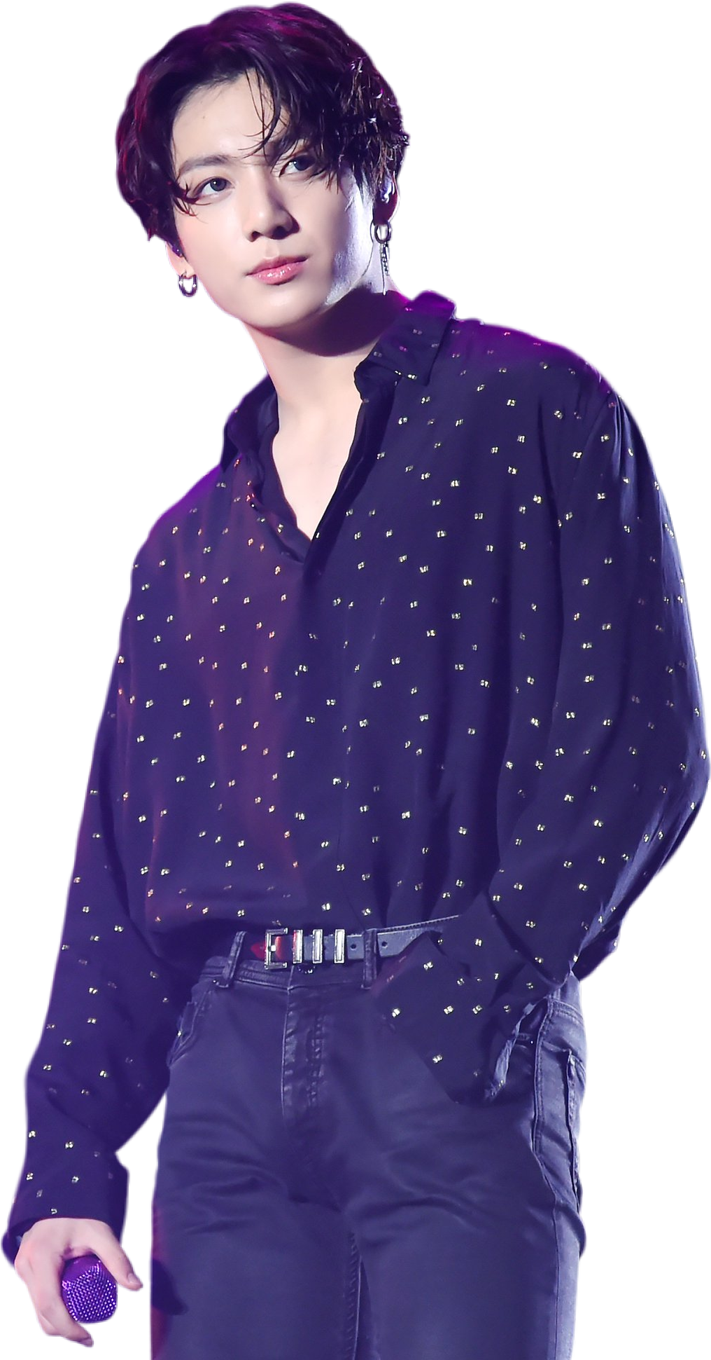 Stylish Manin Purple Shirt Sticker