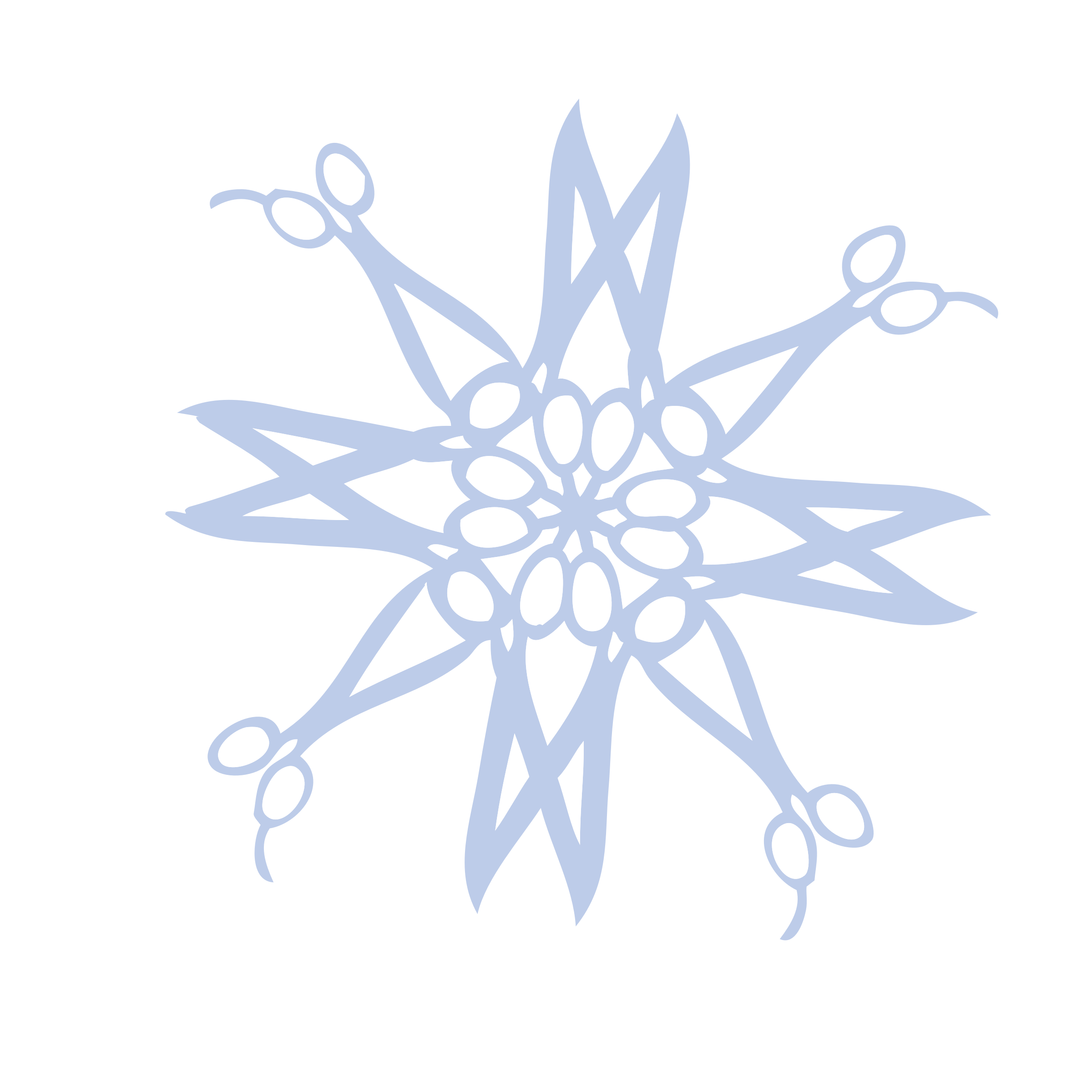 Stylish Scissors Snowflake Logo