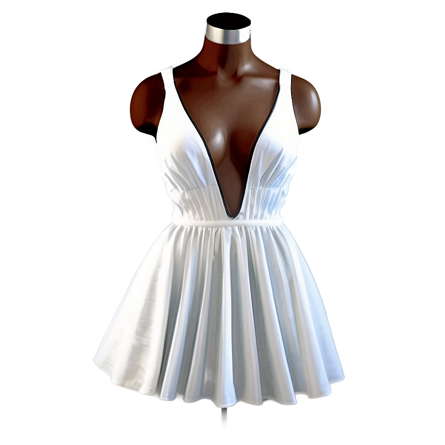 Stylish White Party Dress Png 68