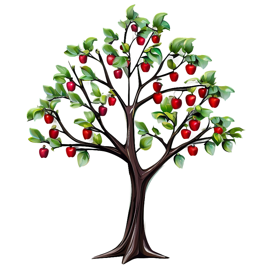 Stylized Apple Tree Png 06132024