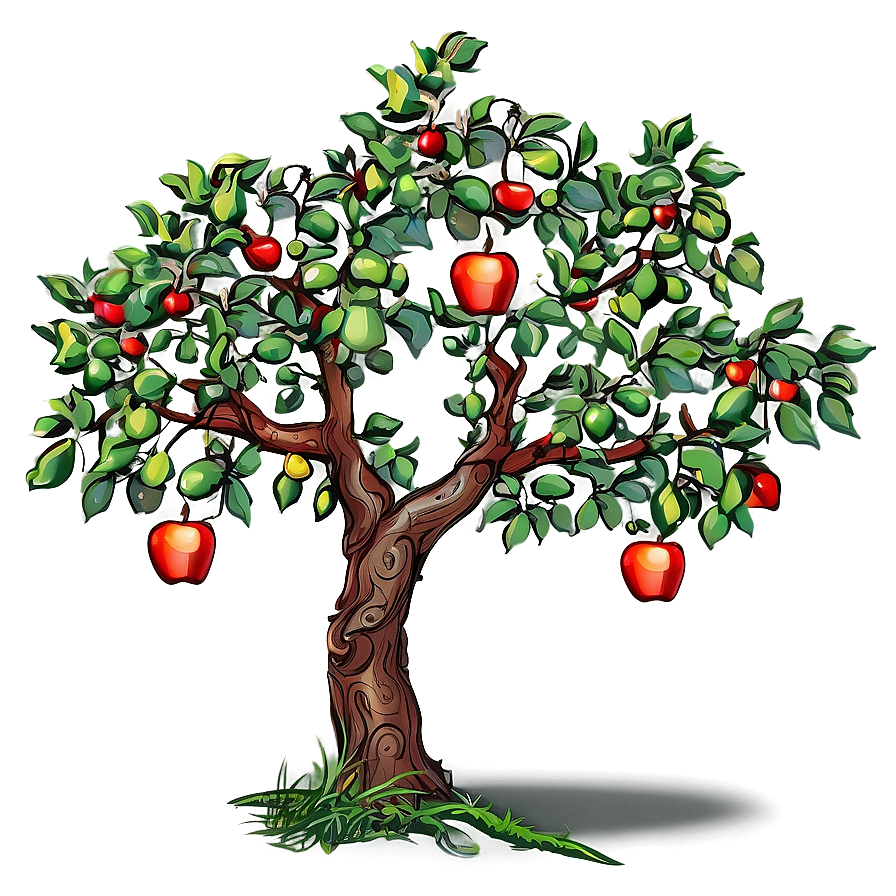 Stylized Apple Tree Png Oqb