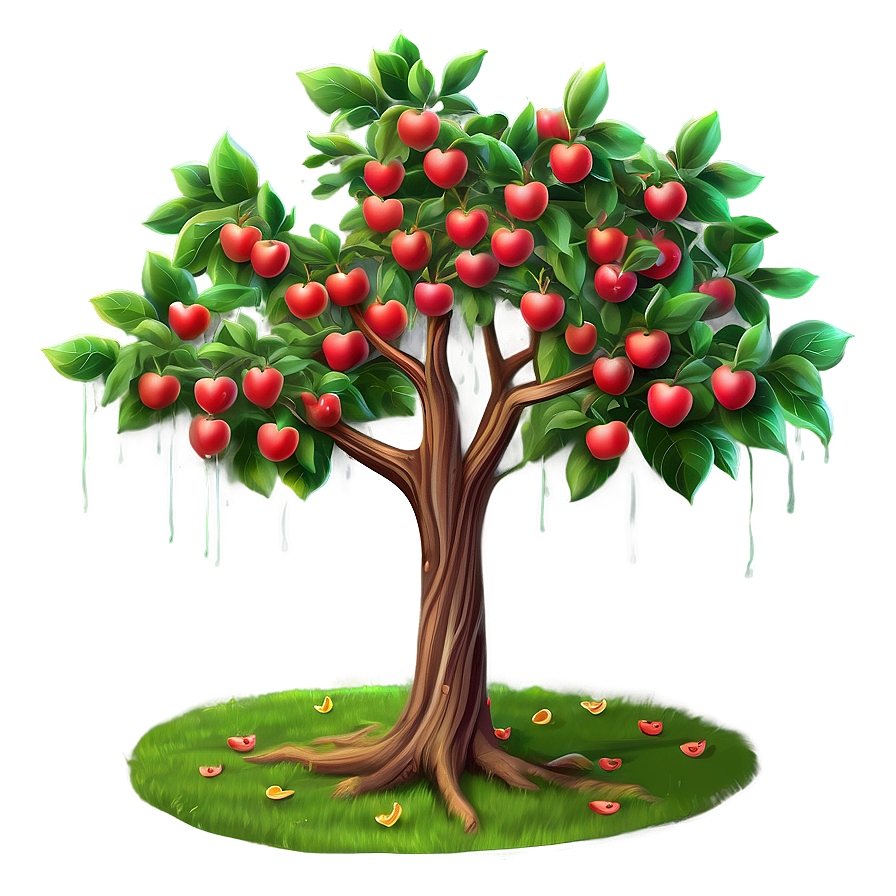 Stylized Apple Tree Png Wpx