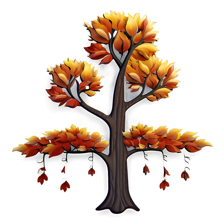 Stylized Autumn Tree Png Llh58