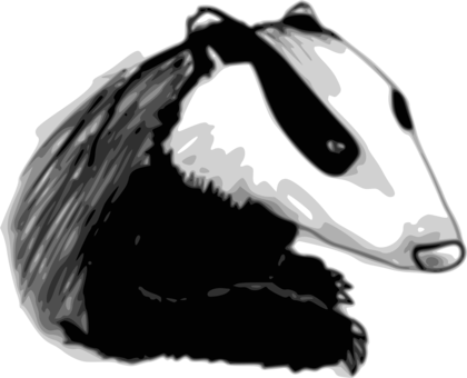 Stylized Badger Graphic