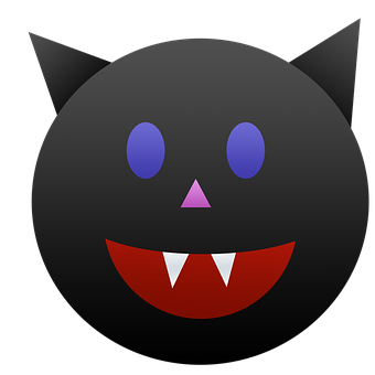 Stylized Bat Emoji Graphic