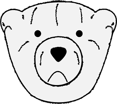 Stylized Bear Face Graphic