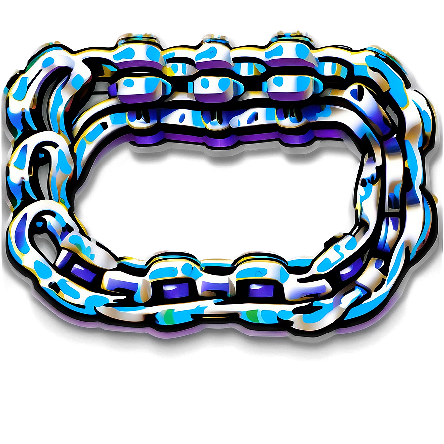 Stylized Bike Chain Illustration Png 55