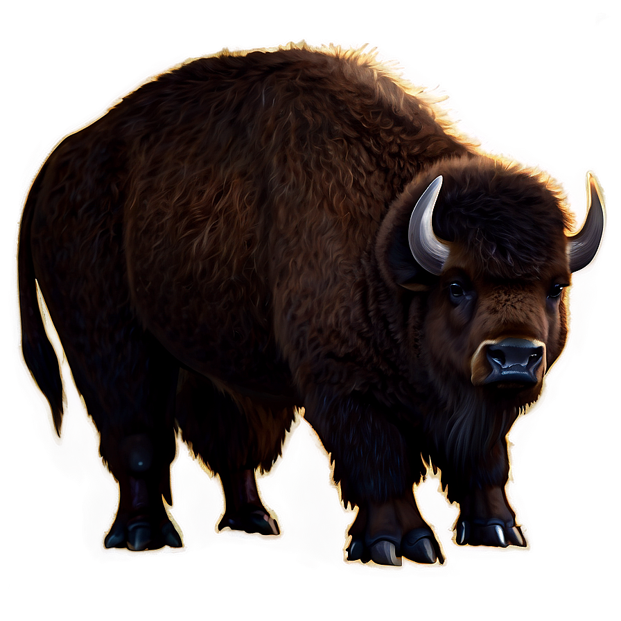 Stylized Bison Icon Png 06112024