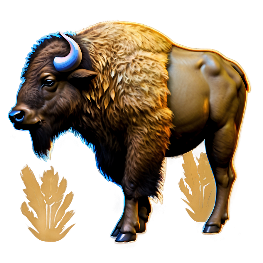 Stylized Bison Icon Png 63