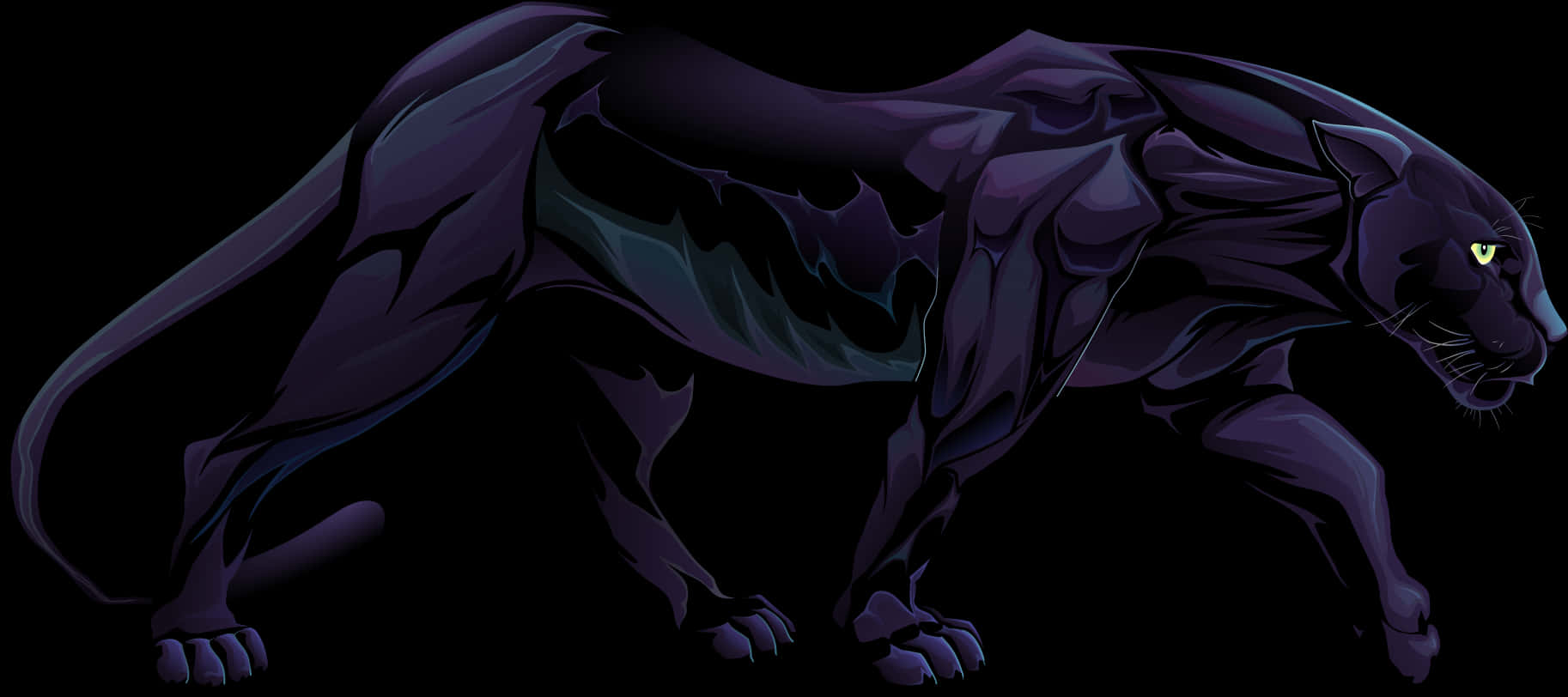 Stylized Black Panther Artwork