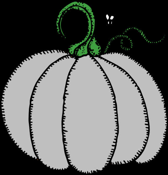 Stylized Black Pumpkin Illustration