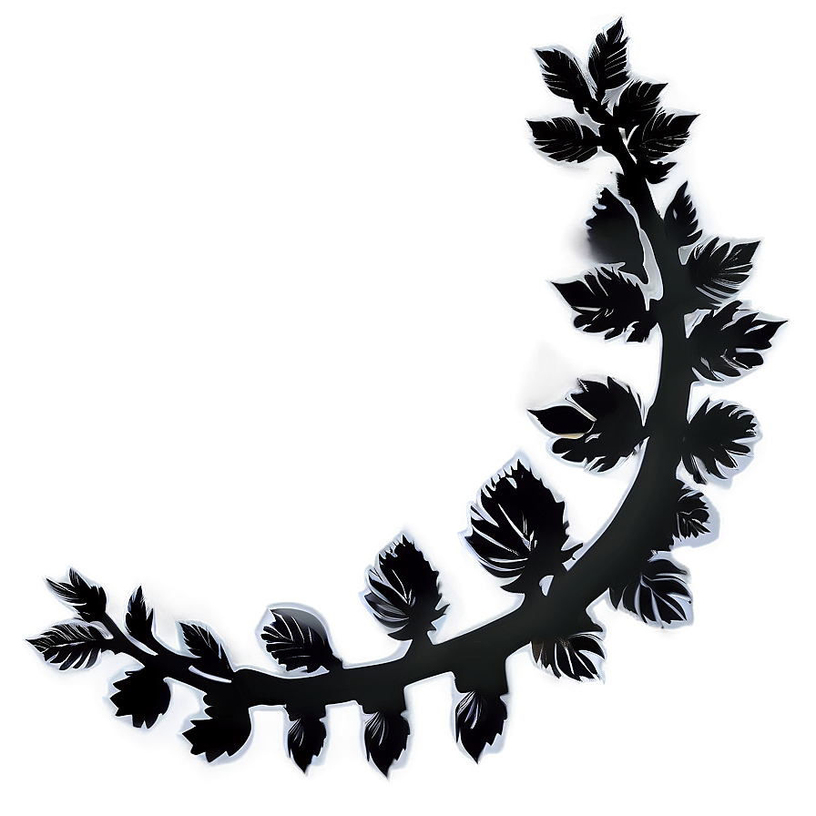 Stylized Black Vine Illustration