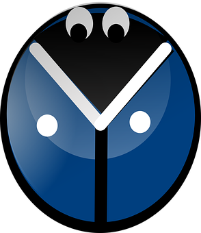 Stylized Blue Bug Icon