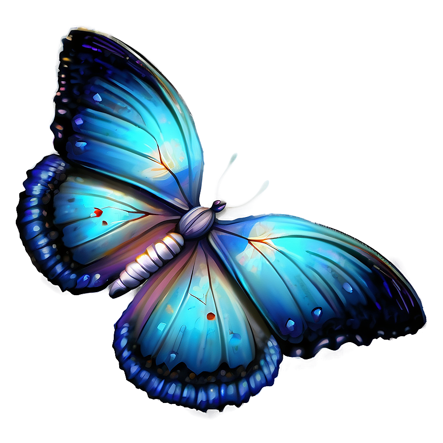 Stylized Blue Butterflies Png 06132024