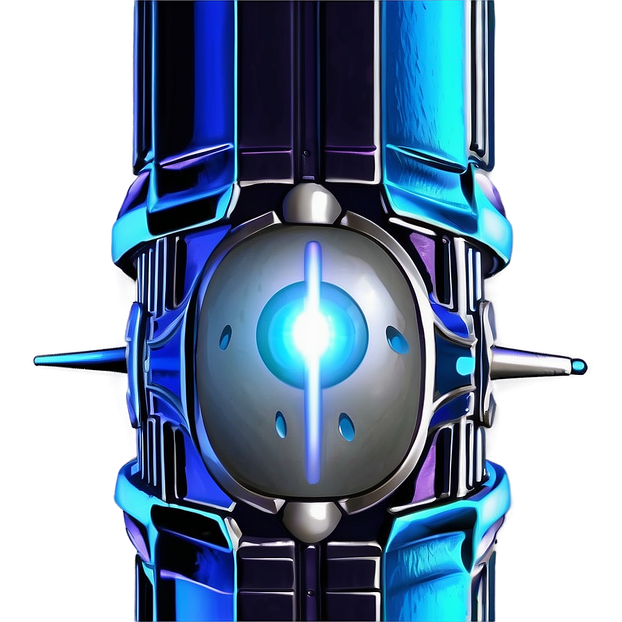 Stylized Blue Lightsaber Graphic Png Mgv